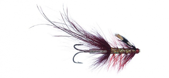 Pot Belly Pig-Claret w. Gold Holo Body