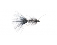 Wooly Bugger-Black and Grizzly w . White Rubberlegs