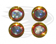 Gold red silver