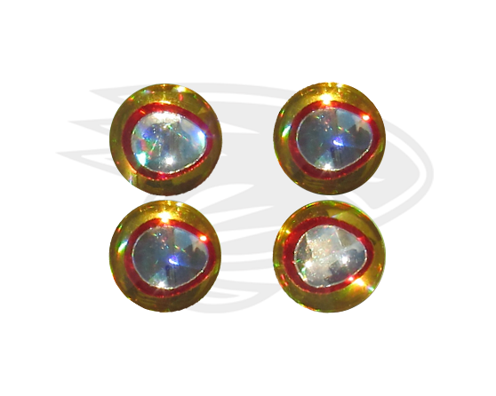 Gold red silver