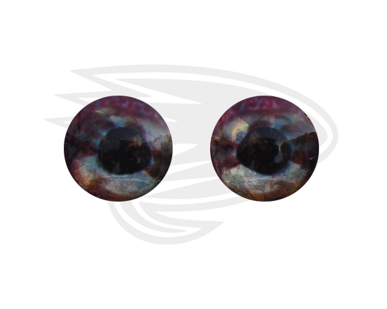 sparkling red silver fish eye